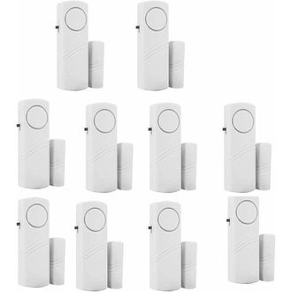 OEM Paquete De 10 Alarmas Para Ventanas Con Sensor Magn&eacute;tico Inal&aacute;mbrico Para Puertas, Ideal Para Sistemas De Seguridad En El Hogar Y Alarmas Para Puertas