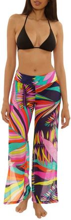 Trina Turk Paralia Mesh Cover-Up Pants in Multi at Nordstrom, Size X-Small