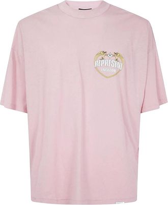 Represent Angel Border T-Shirt - Heren - T-shirts - Roze - S - Katoen - Tops