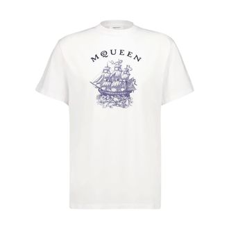 Alexander McQueen Hombre, Camisetas, Blanco, Talla: M