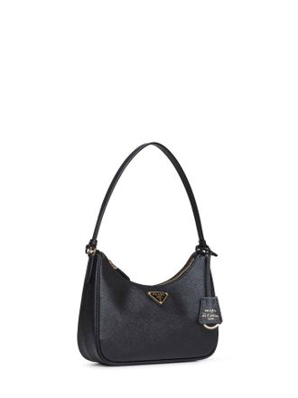 Prada Womens Mini Shoulder Bag Re-Edition Black Calf Leather