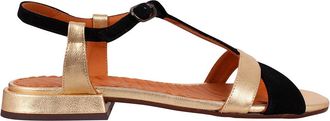 Chie Mihara Flat sandal with laminated leather