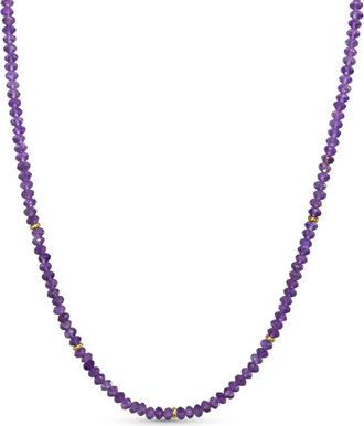 Jewelmak 14K African Amethyst Necklace