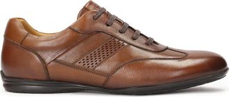 Kazar Bruine halfschoenen in smart casual stijl - Heren - Veterschoenen - Bruin - 42 EU - Leer - Schoenen