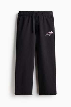 H&M Joggpants aus Baumwolle in Relaxed Fit - Schwarz