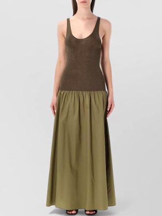 Frankie Shop iliya drop waist maxi dress scoop neckline