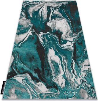 RugsX Rugsx - Alfombra De Luxe Moderna 622 Abstracci&oacute;n - Structural Verde / Antracita Green 140x190 Cm