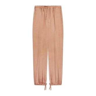 Dries Van Noten Wijde broek - Dames - Broeken - Beige - Maat: L Katoen