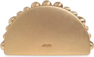 Cult Gaia Gili Leren Clutch - Dames - Clutches - Geel - ONE Size - Leer - Tassen