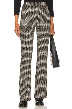 Sanctuary Filmore Flared Trousers In Vanilla Mini Houndstooth