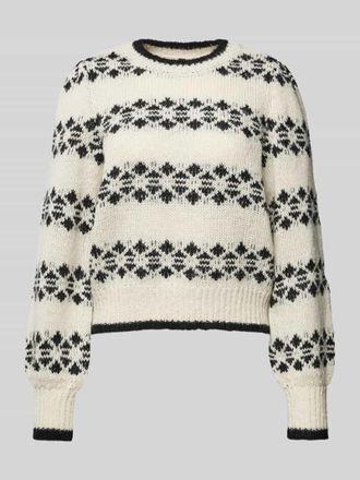 Pieces Regular Fit Strickpullover mit Baumwolle Modell RADINE in Ecru, Größe S