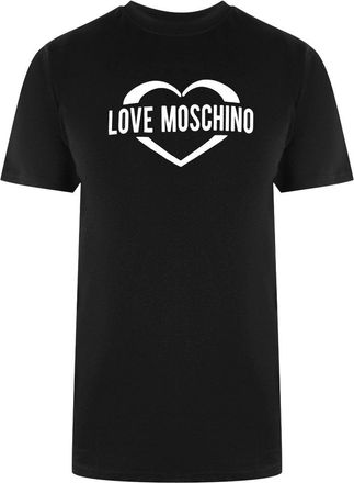 Moschino Love Moschino T-shirt Met Opvallend Hartlogo In Zwart