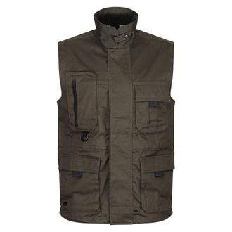 Regatta Mens Pro Utility Gilet (Khaki Green) - Size Small