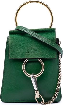 Chlo&eacute; Pre-owned Chloe Mini Calfskin and Suede Faye Bracelet Bag Ladies 1KQC8JSGKKY9VI4E