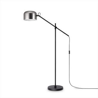 Paco Home Luminarias Led Suspensi&oacute;n Pie Techo Decoraci&oacute;n Sal&oacute;n Lectura Despacho E27 Negro, Stehlleuchte Matt Nickel (de) - Paco Home
