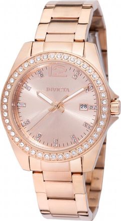Invicta Angel Quartz Crystal Rose Gold Dial Ladies Watch 49845