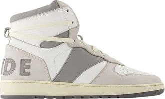 Rhude Leren Hi-Top Sneakers - Heren - Sneakers - Wit - 41 EU - Leer - Schoenen