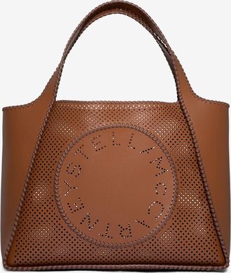 Stella McCartney Shopper aus gestanztem Kunstleder Stella Logo