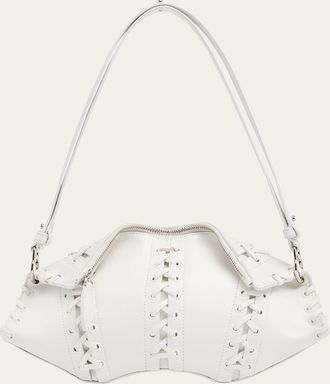 Alexander McQueen Lace-Up Corset Leather Shoulder Bag