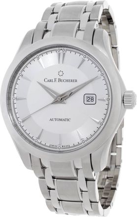 Bucherer Manero AutoDate Silver Dial Mens Watch 00.10915.08.13.21