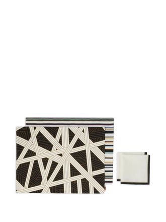 Missoni Home geometric-pattern placemat set (set of four) - unisex - Cotton - One Size - Neutrals