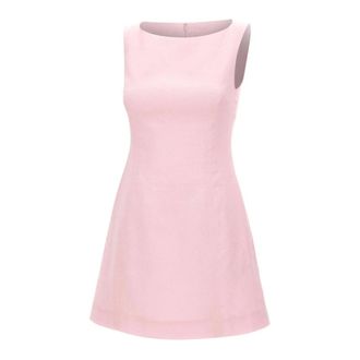 Faithfull The Brand Lydie Short Dress - Dames - Korte kleedjes - Roze - L - Katoen - Kleedjes