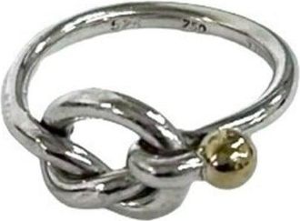 Tiffany & Co. Gold Silver Yellow Gold (18K) Silver 925 Band Ring (Pre-Owned)