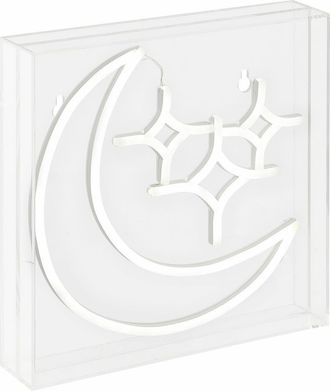 Jonathan Y Designs Starry Square Contemporary Glam Acrylic Box USB Operated LED Neon Light in White at Nordstrom