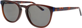 Jaguar 37184 Polarized 5503 Mens Sunglasses Brown Size 53