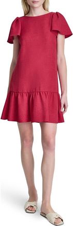 DKNY M&eacute;lange Flutter Sleeve Minidress in Red Signature at Nordstrom Rack, Size 12