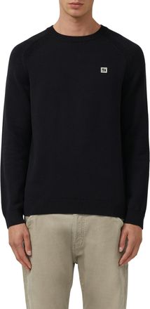 s.Oliver Rundhalspullover S.OLIVER, Herren, Gr. XXL, schwarz, Strick, Obermaterial: 100% Baumwolle, unifarben, regular fit normal, Rundhals, Rippb&uuml;ndchen, Pull