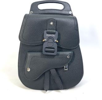 Dior Black Leather Backpack (Pre-Owned)