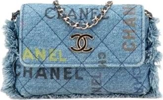 Chanel Borsa a tracolla Chanel Pre-owned trapuntata in denim - - Pre-owned - Donna - Blu - ONE SIZE