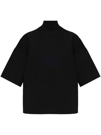 Theory high-neck T-shirt - women - Polyester/Nylon/Spandex/Elastane/Viscose - S - Black