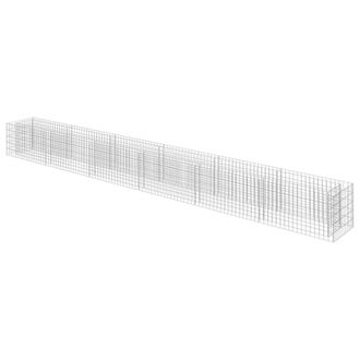 Berkfield Home Gabion Raised Bed Galvanised Steel 540x50x50 cm in Silver | Size: 540 x 50 x 50 cm