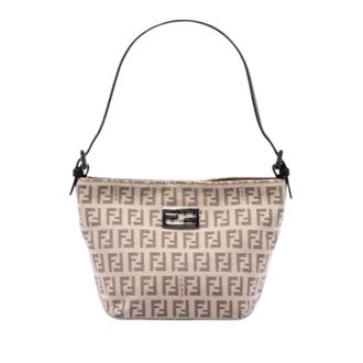 Fendi Pre-owned Vintage Schoudertas - Dames - Pre-owned - Beige - Maat: ONE Size Leer
