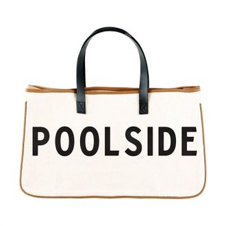 Santa Barbara Womens Savannah Canvas Tote Bag In Poolside