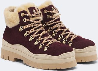Bogner Arosa shearling-trimmed suede ankle boots