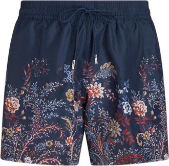 Etro Floral Print Zwemboxer - Heren - Strandmode - Blauw - 2XL - Badmode