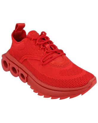 Ferragamo Nima Gancini Knit & Leather Sneaker