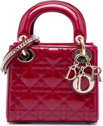 Dior Pre-owned Dior Mini Patent Cannage Lady Dior Ladies JAUGDWW62RHPAP5F