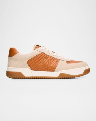 Valentino Garavani Men & apos;s Sparry Split Leather and Napa Low-Top Sneakers