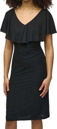 Joseph Ribkoff Flutter Sleeve Dress In Black