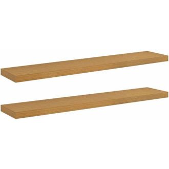 vidaXL Wall Shelf 2 pcs Beige 120 x 23.5 x 4 cm Engineered Wood vidaXL
