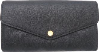 Louis Vuitton Black Noir Monogram Empreinte Long Wallet (Bi-Fold) (Pre-Owned)