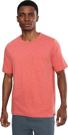 Faherty Sunwashed Pocket T-Shirts Mens Clothing Coral Red : 2XL, Cotton