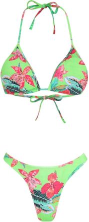 Amir Slama Bikini a fiori - Verde
