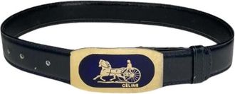 Celine Pre-owned Vintage Riem - unisex - Vintage Accessoires - Zwart - ONE Size - Leer - Vintage