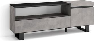 Skraut Home Mueble tv efecto madera cemento 150x35x57cm con patas
