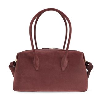 Yuzefi Tassen, Dames, Rood, ONE Size, Leer, Brioche Schoudertas